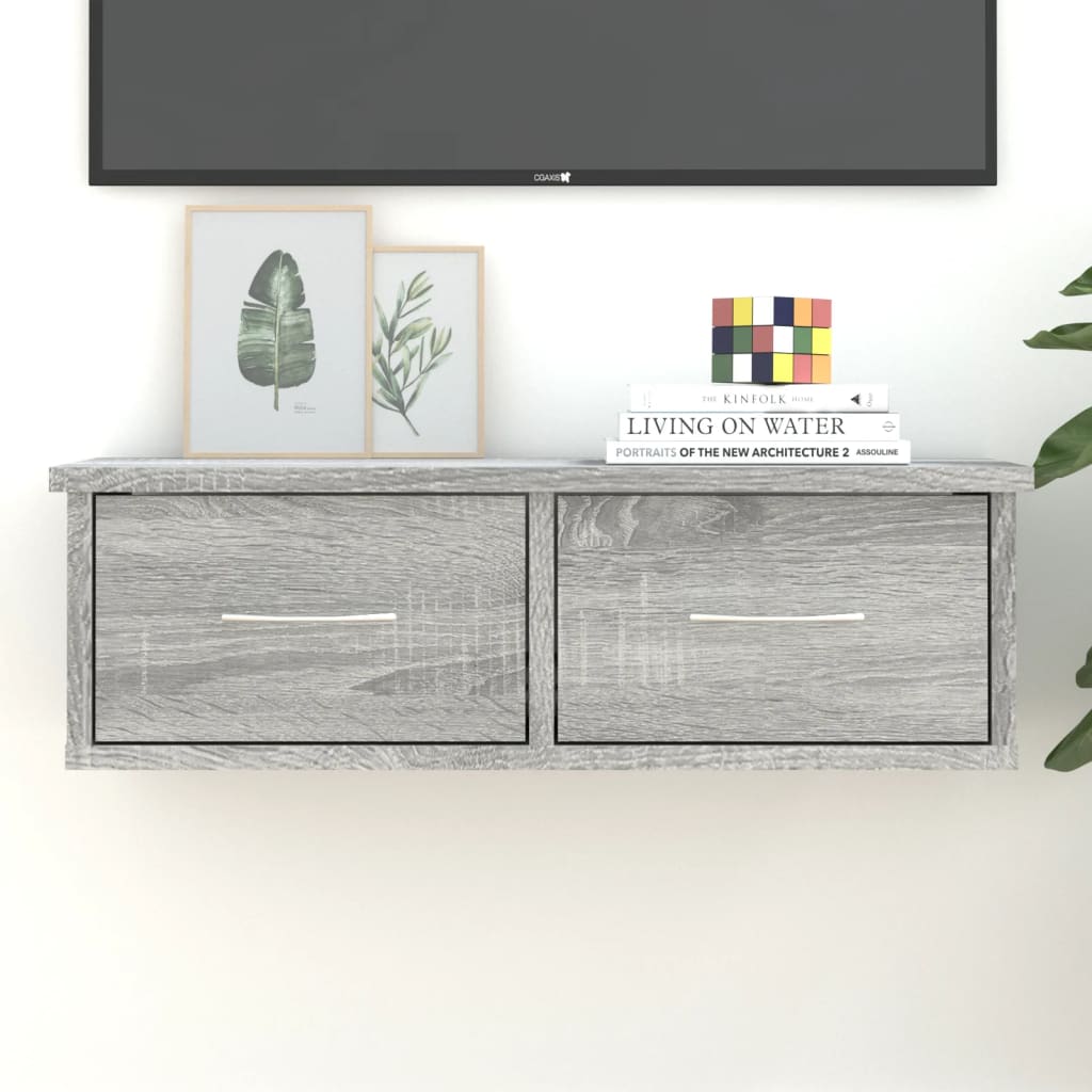 Armoire murale Sonoma gris 60x26x18,5 cm Bois d'ingénierie - XIOS