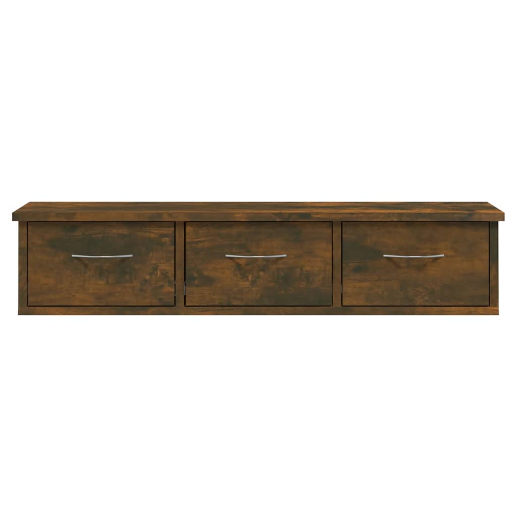 Armoire murale Chêne fumé 88x26x18,5 cm Bois d'ingénierie - XIOS
