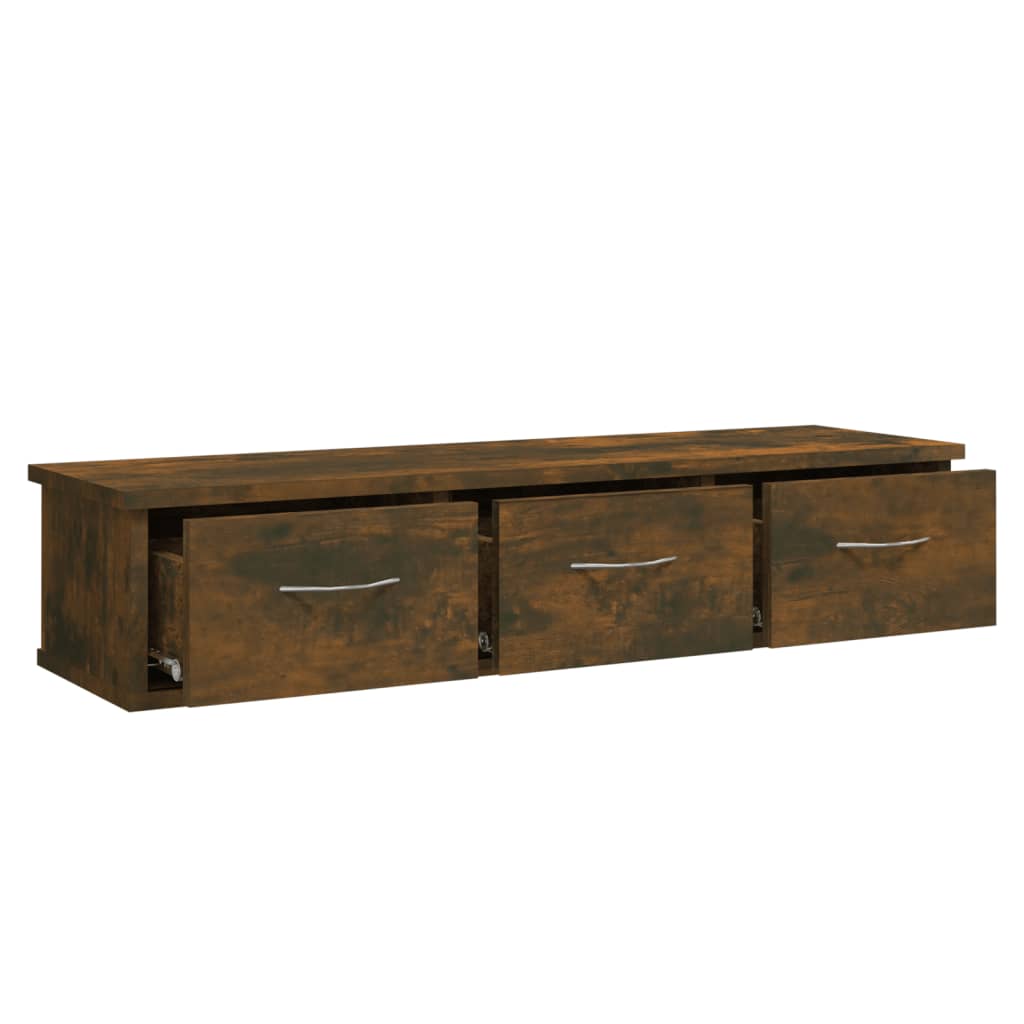 Armoire murale Chêne fumé 88x26x18,5 cm Bois d'ingénierie - XIOS