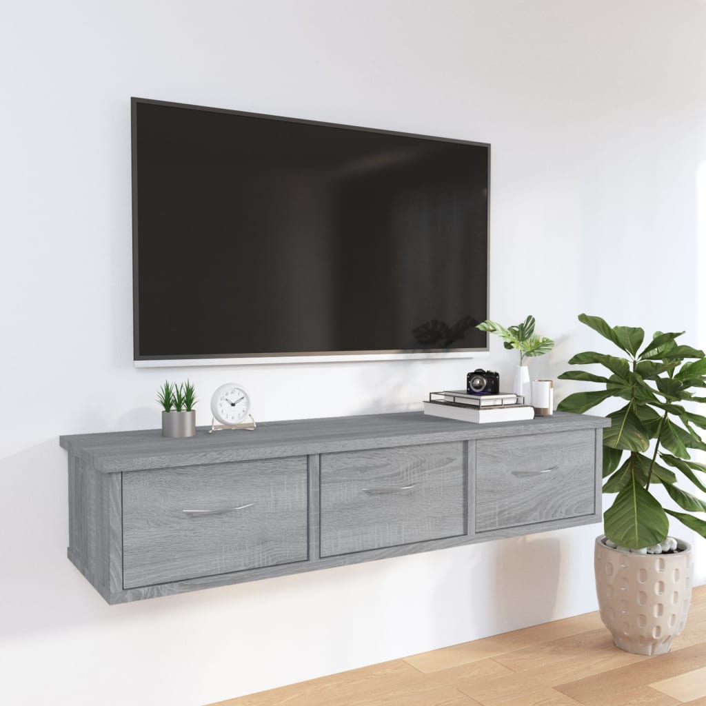 Armoire murale Sonoma gris 88x26x18,5 cm Bois d'ingénierie - XIOS