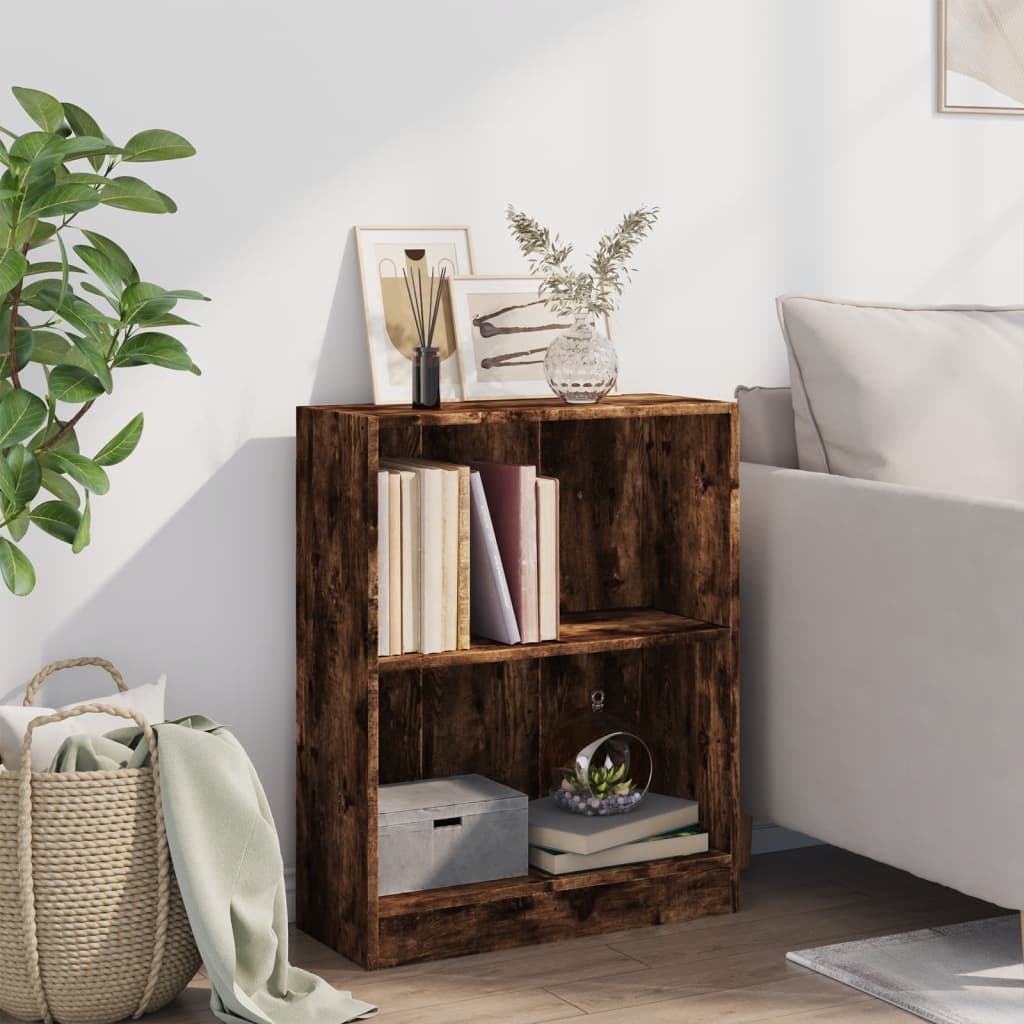 Bibliothèque Chêne fumé 60x24x76 cm Bois d'ingénierie - XIOS