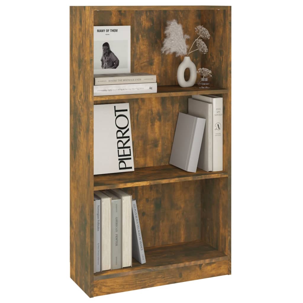 Bibliothèque Chêne fumé 60x24x109 cm Bois d'ingénierie - XIOS