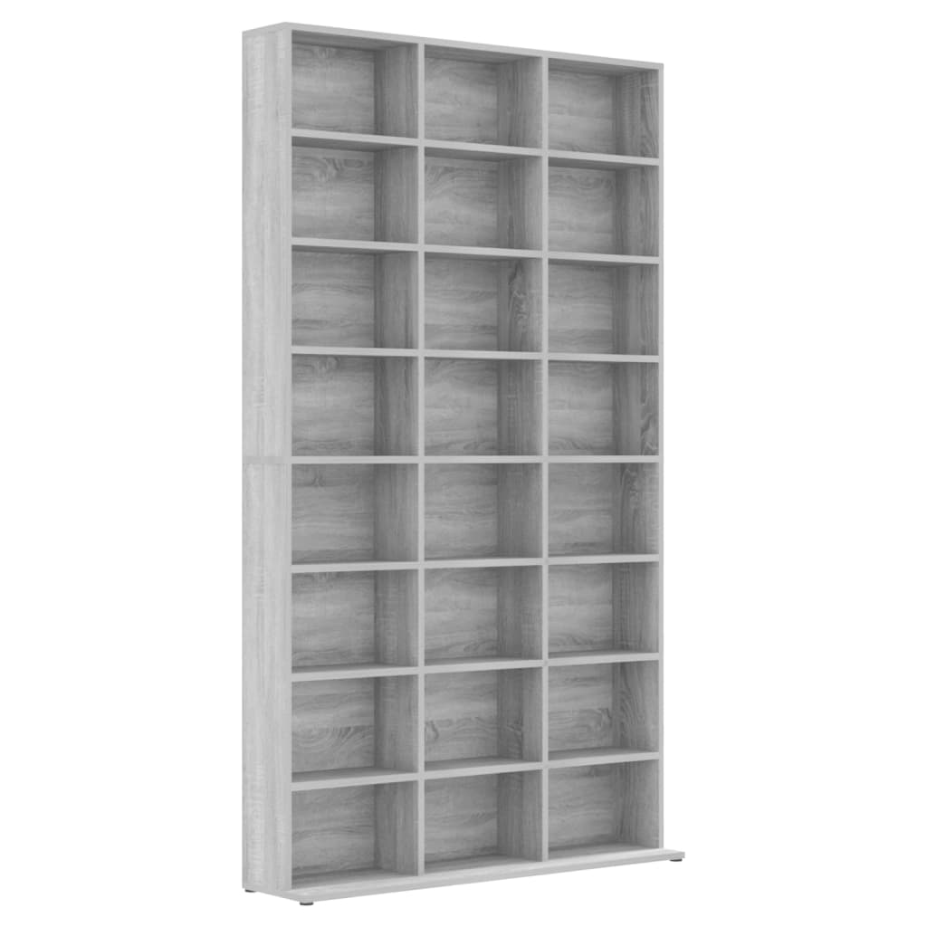 Armoire à CD Sonoma gris 102x23x177,5 cm Bois d'ingénierie - XIOS