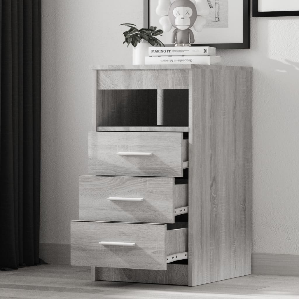 Armoire à tiroirs Sonoma gris 40x50x76 cm Bois d'ingénierie