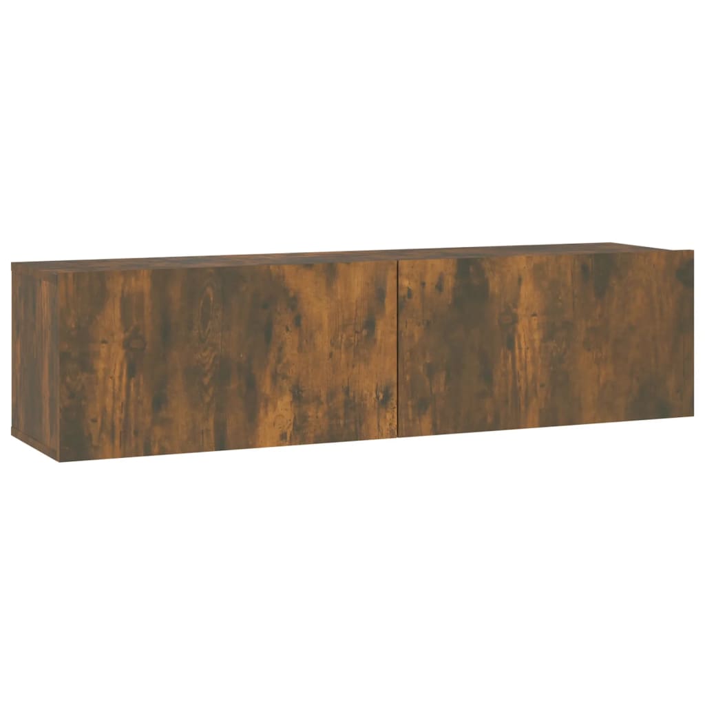 Armoire murale TV Chêne fumé 120x30x30 cm Bois d'ingénierie - XIOS