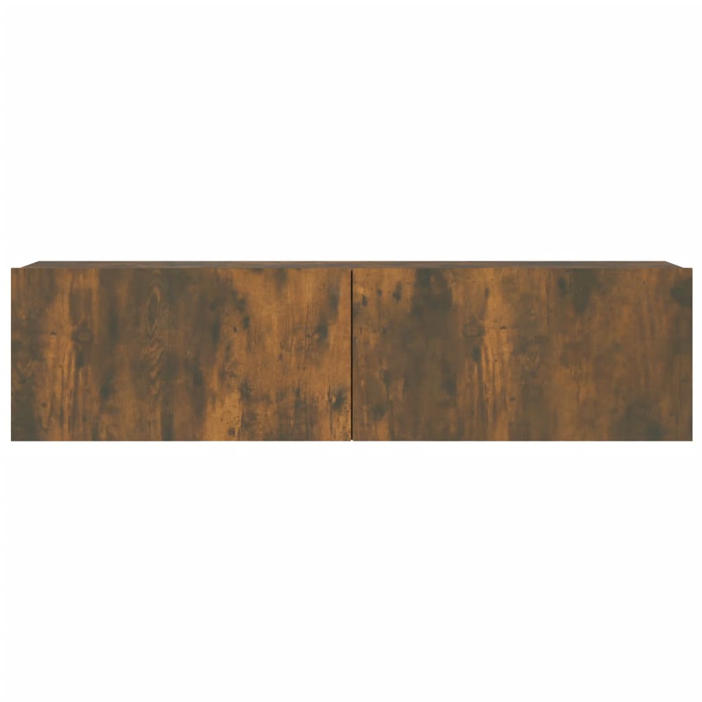 Armoire murale TV Chêne fumé 120x30x30 cm Bois d'ingénierie - XIOS