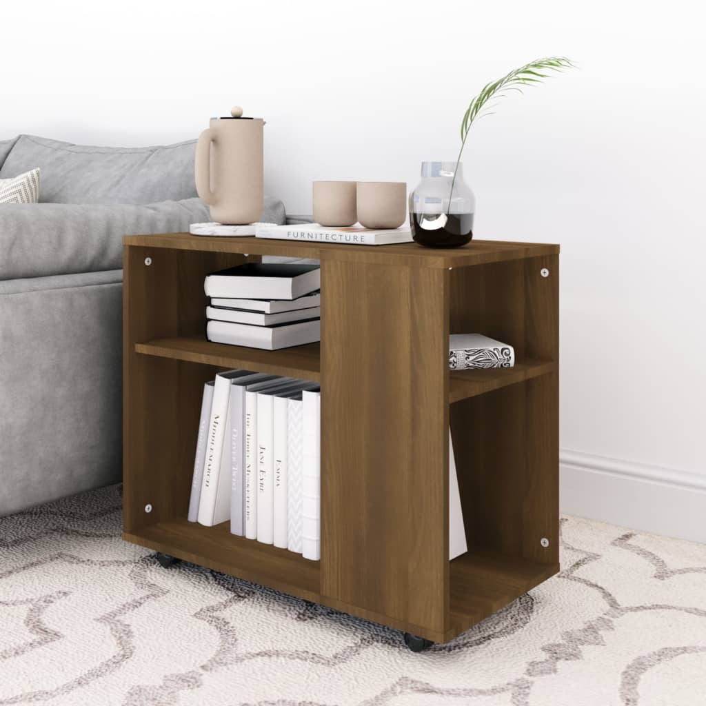 Table d'appoint Chêne marron 70x35x55 cm Bois d'ingénierie - XIOS