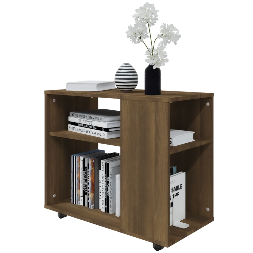Table d'appoint Chêne marron 70x35x55 cm Bois d'ingénierie - XIOS