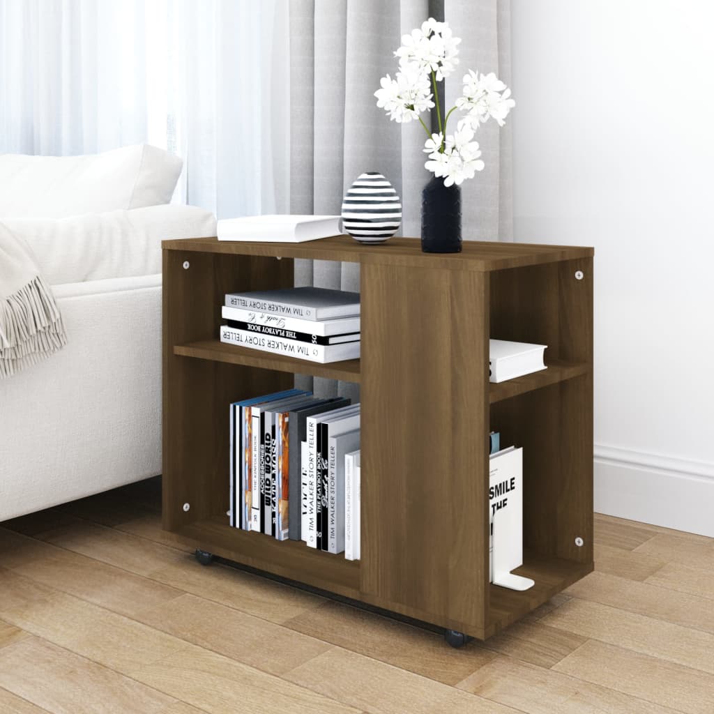 Table d'appoint Chêne marron 70x35x55 cm Bois d'ingénierie - XIOS