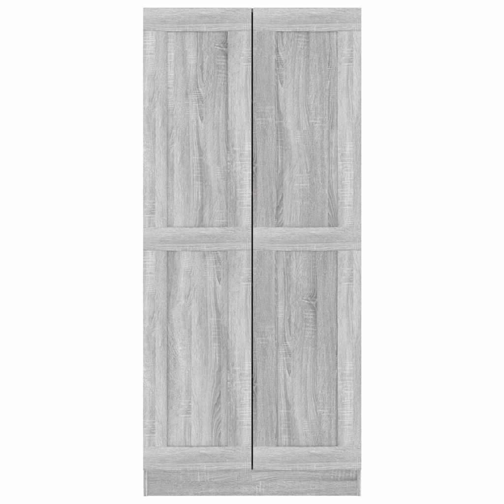 Bibliothèque Sonoma gris 82,5x30,5x185,5 cm Bois d'ingénierie - XIOS