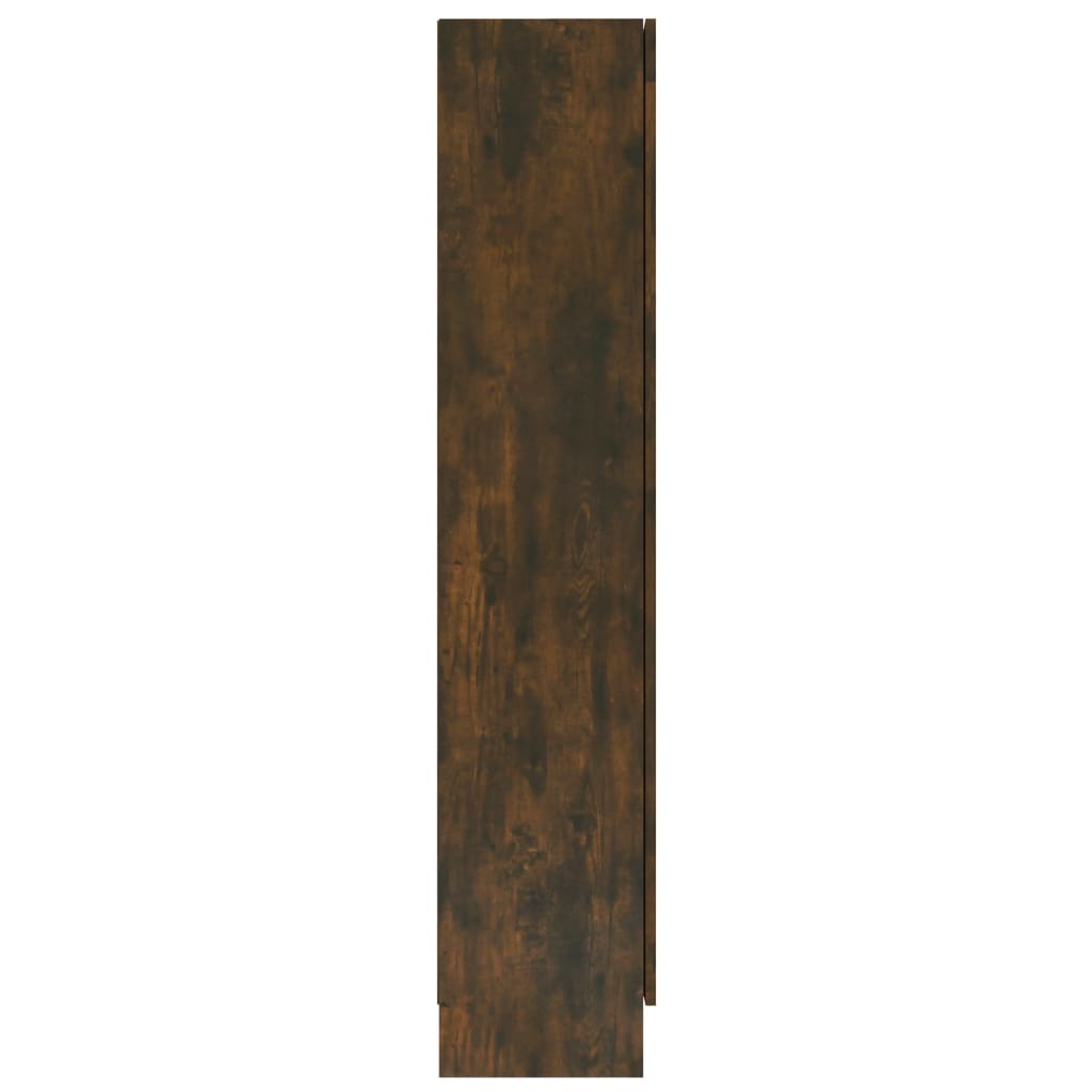 Armoire à vitrine Chêne fumé 82,5x30,5x150 cm Bois d'ingénierie - XIOS