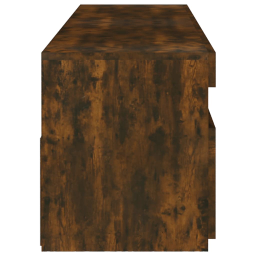 Meubles TV avec lumières LED 2 pcs Chêne fumé 75x35x40 cm Meubles TV vidaXL   