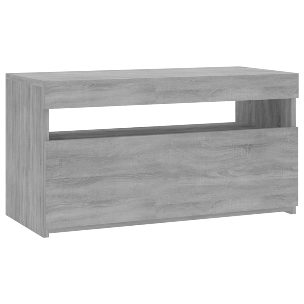 Meuble TV avec lumières LED Sonoma gris 75x35x40 cm - XIOS