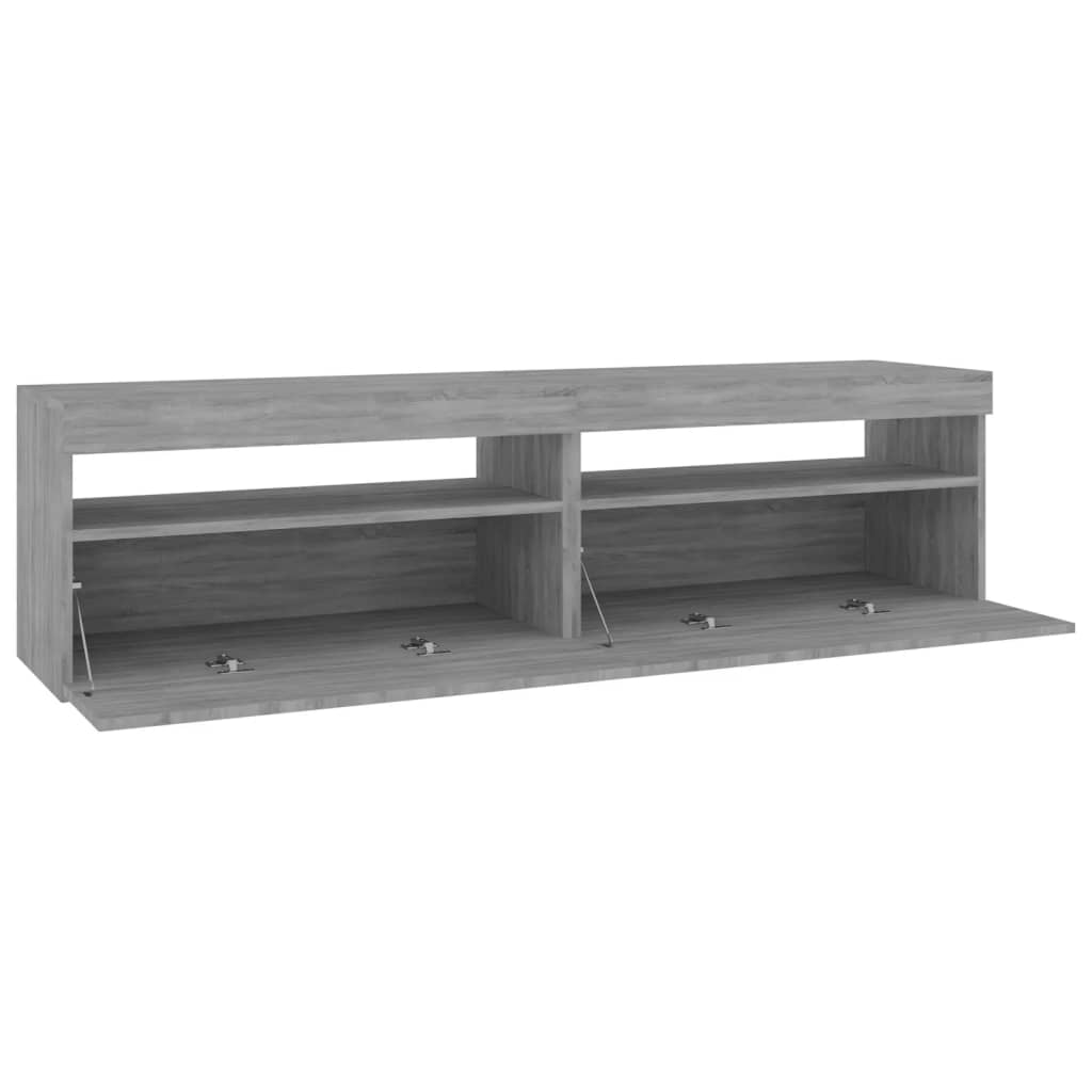 Meubles TV avec lumières LED 2 pcs Sonoma gris 75x35x40 cm Meubles TV vidaXL   