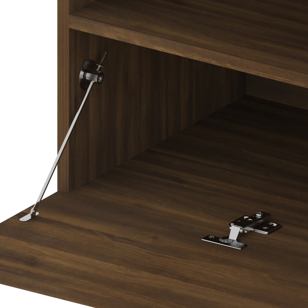 Meuble TV avec lumières LED Chêne marron 75x35x40 cm - XIOS