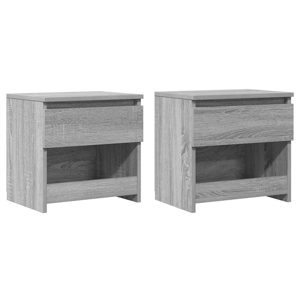 Tables de chevet 2 pcs Sonoma gris 40x30x39cm Bois d'ingénierie - XIOS