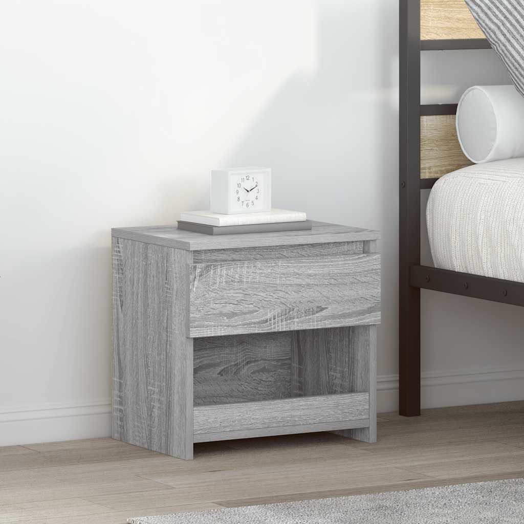 Tables de chevet 2 pcs Sonoma gris 40x30x39cm Bois d'ingénierie - XIOS