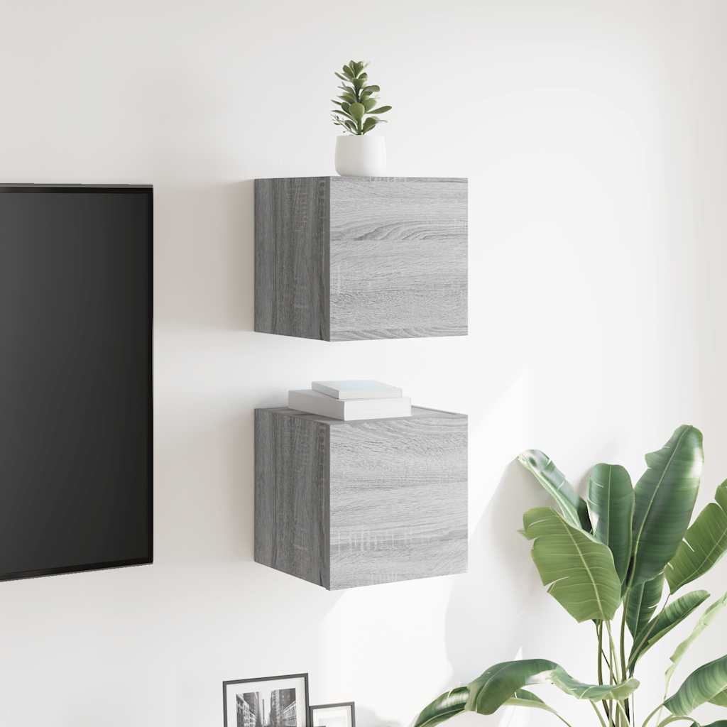 Meubles TV muraux 2 pcs Sonoma gris 30,5x30x30 cm - XIOS