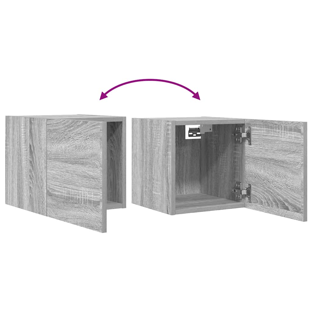 Meubles TV muraux 2 pcs Sonoma gris 30,5x30x30 cm - XIOS