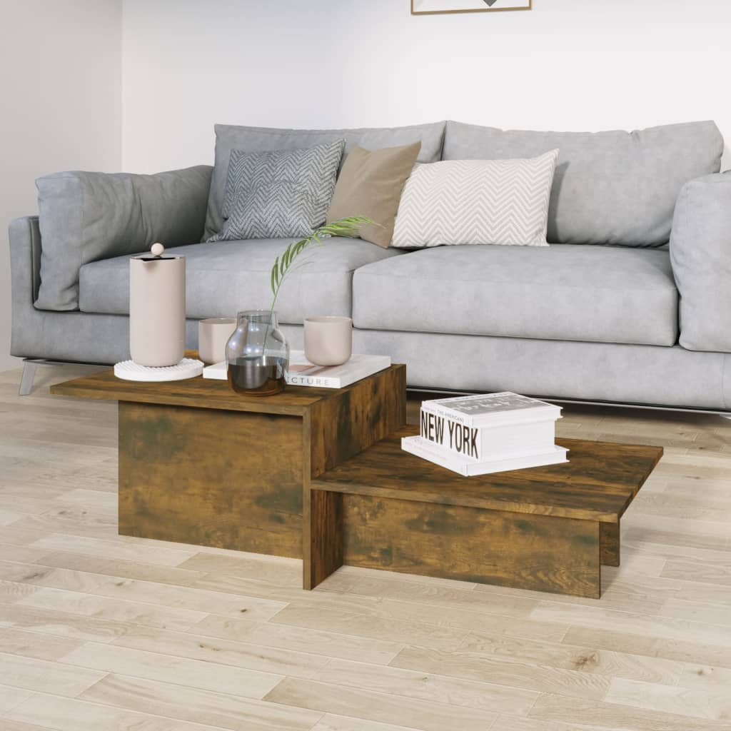 Table basse Chêne fumé 111,5x50x33 cm Bois d'ingénierie - XIOS
