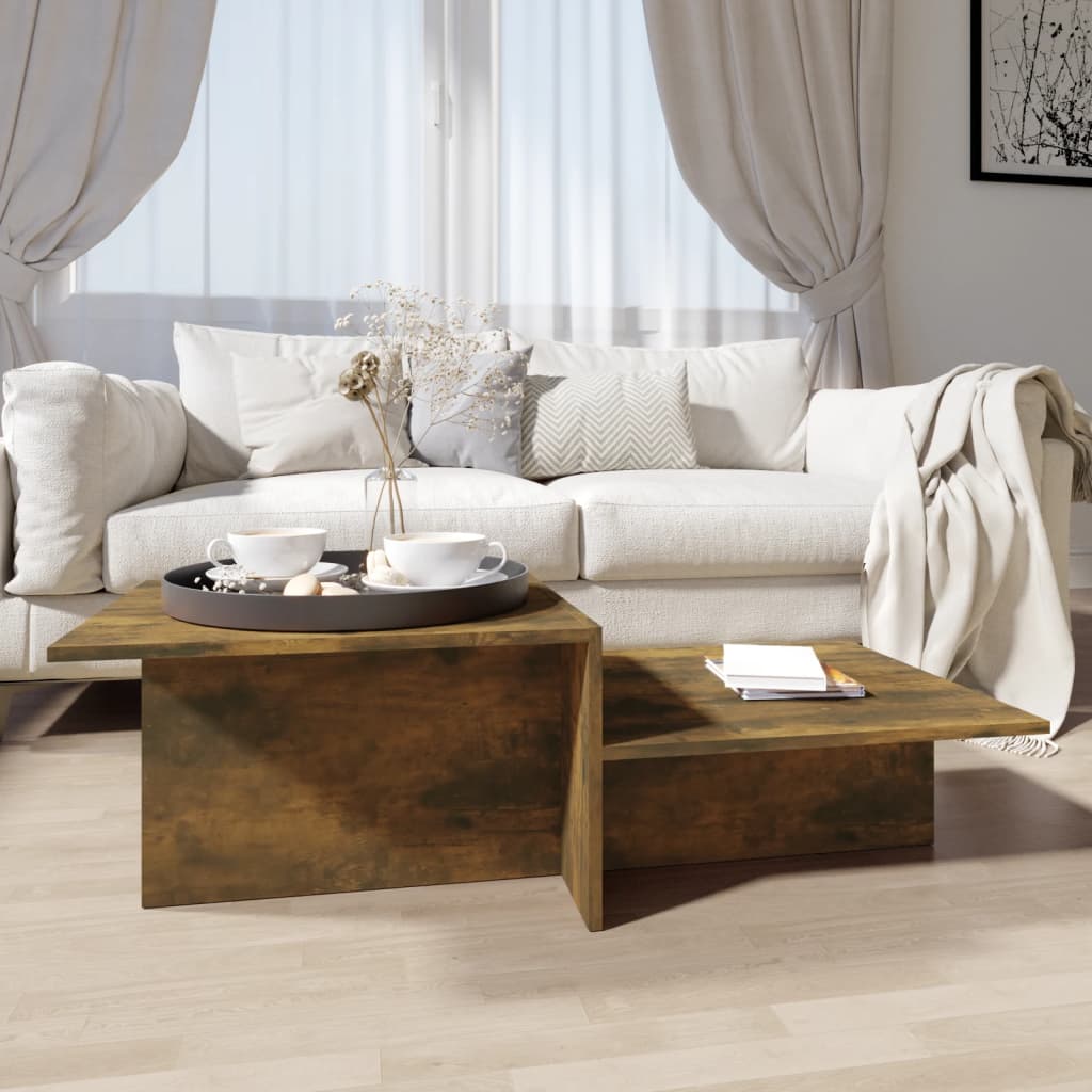 Table basse Chêne fumé 111,5x50x33 cm Bois d'ingénierie - XIOS