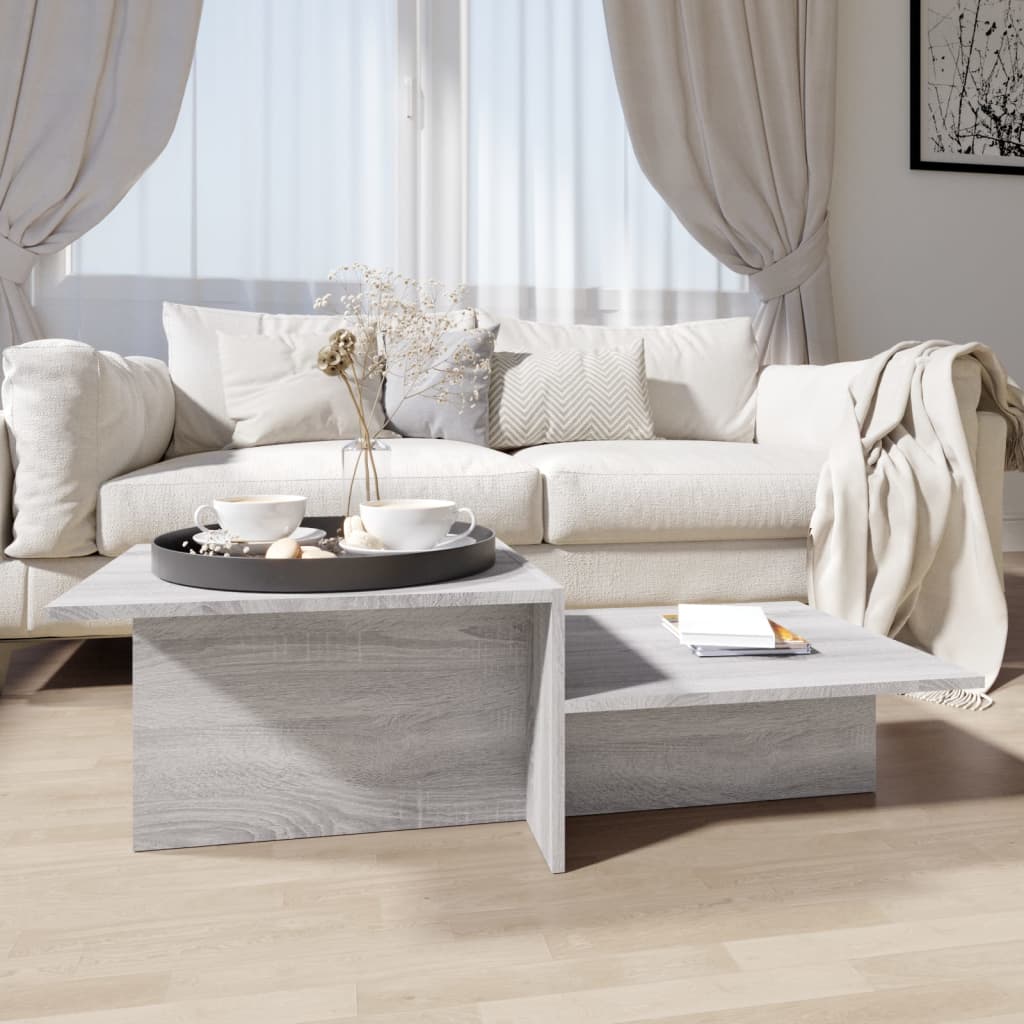 Table basse Sonoma gris 111,5x50x33 cm Bois d'ingénierie - XIOS