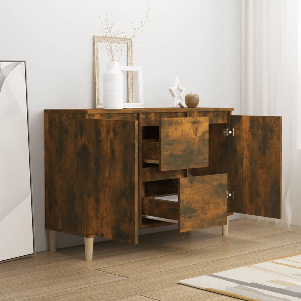 Buffet Chêne fumé 101x35x70 cm Bois d'ingénierie - XIOS