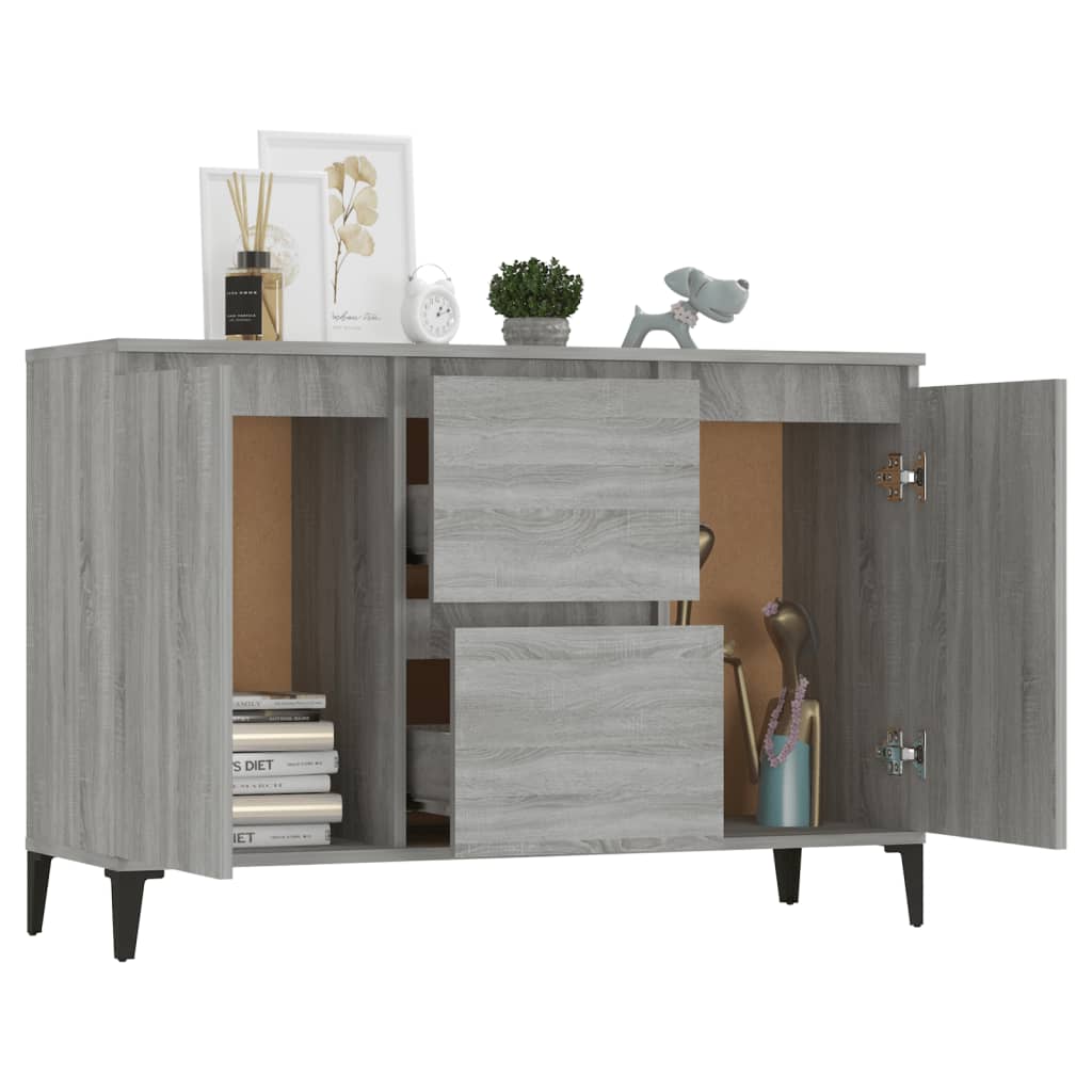 Buffet Sonoma gris 102x35x70 cm Bois d'ingénierie - XIOS