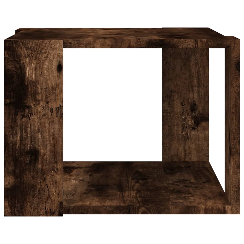 Table basse Chêne fumé 40x40x30 cm Bois d'ingénierie - XIOS