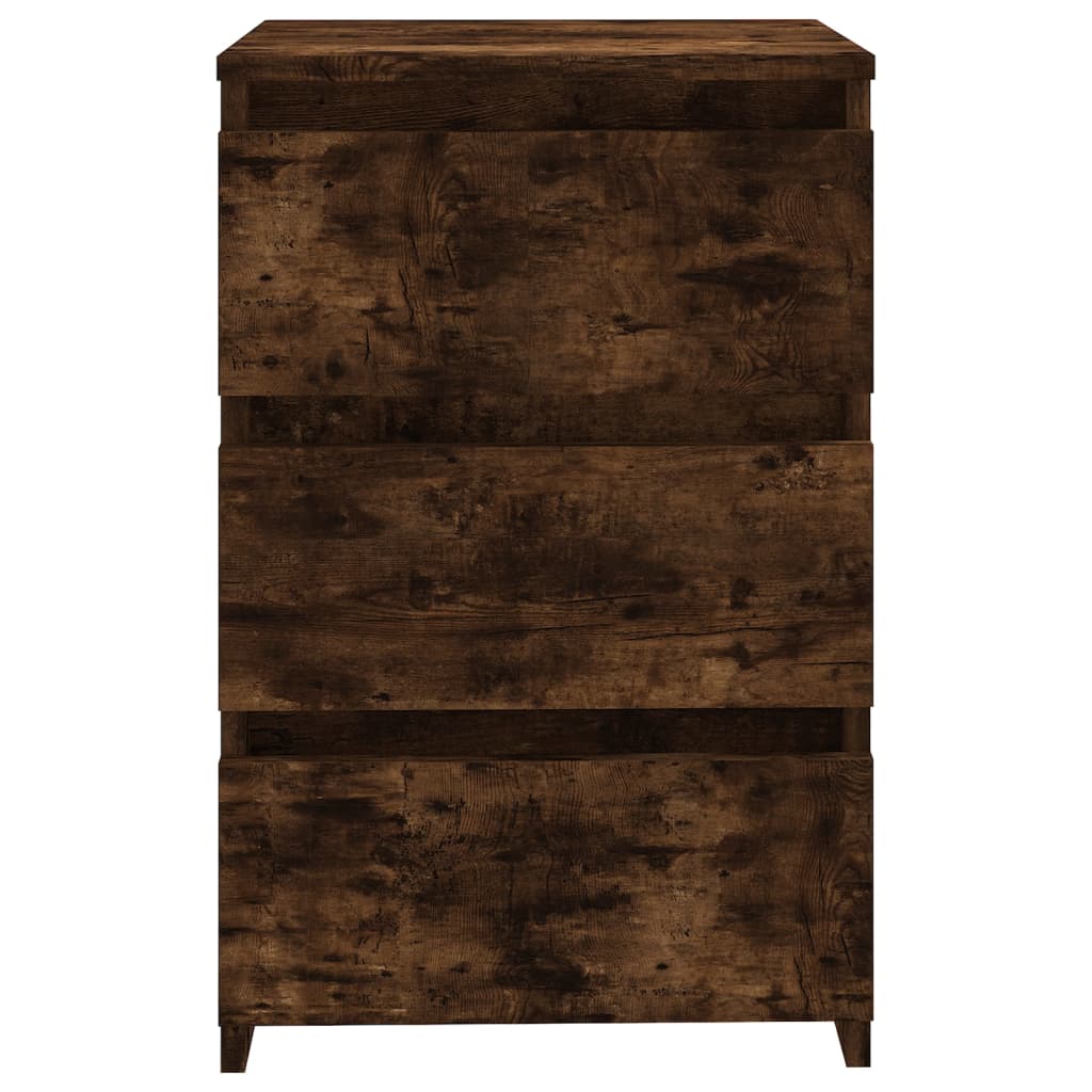 Table de chevet Chêne fumé 40x35x62,5 cm Bois d'ingénierie - XIOS