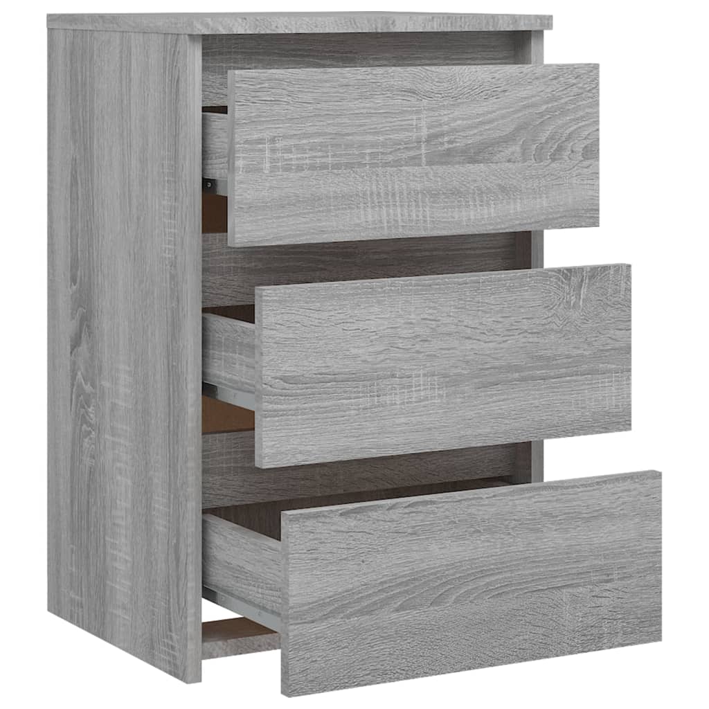 Table de chevet Sonoma gris 40x35x62,5 cm Bois d'ingénierie - XIOS