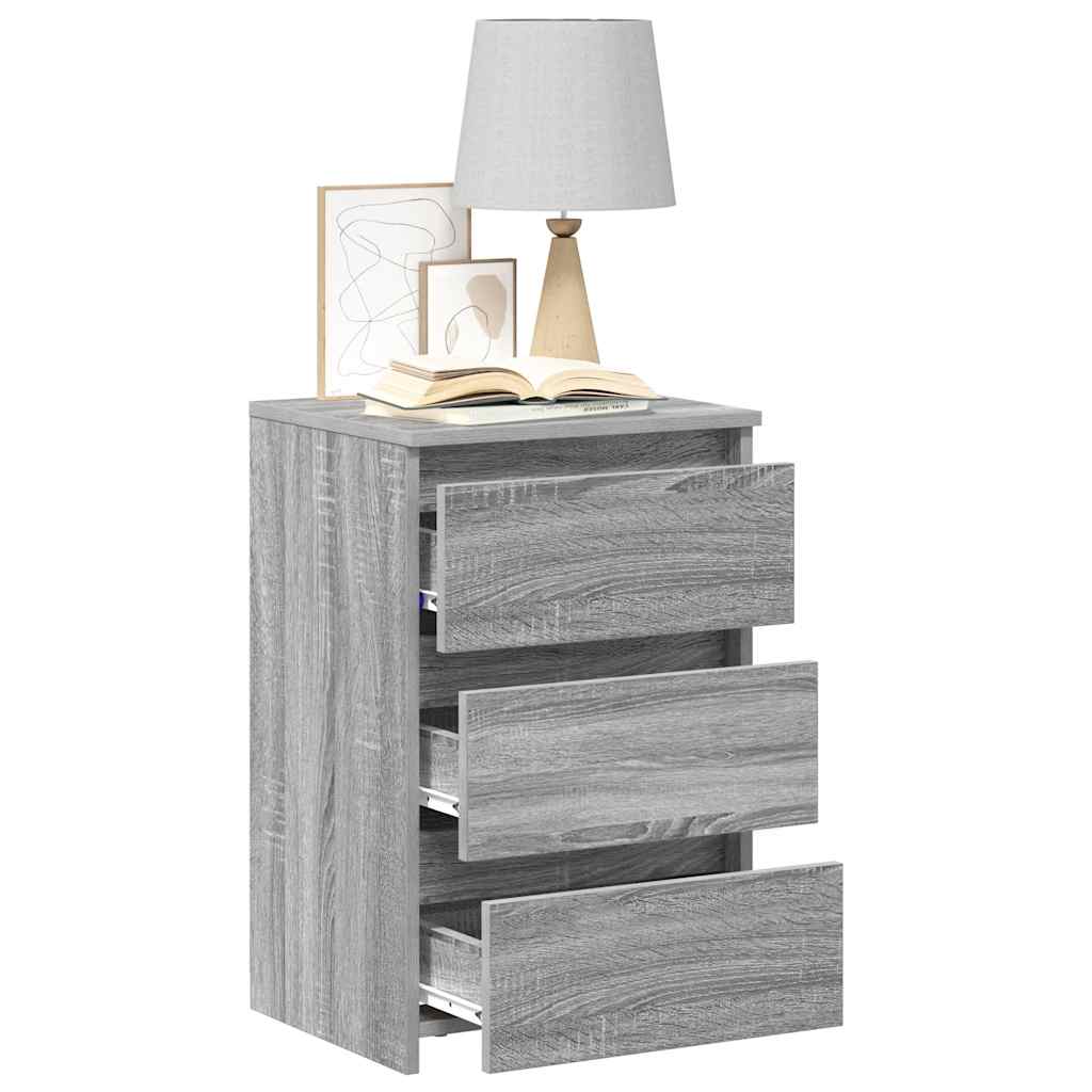 Tables de chevet 2 pcs Sonoma gris 40x35x62,5cm Bois ingénierie - XIOS