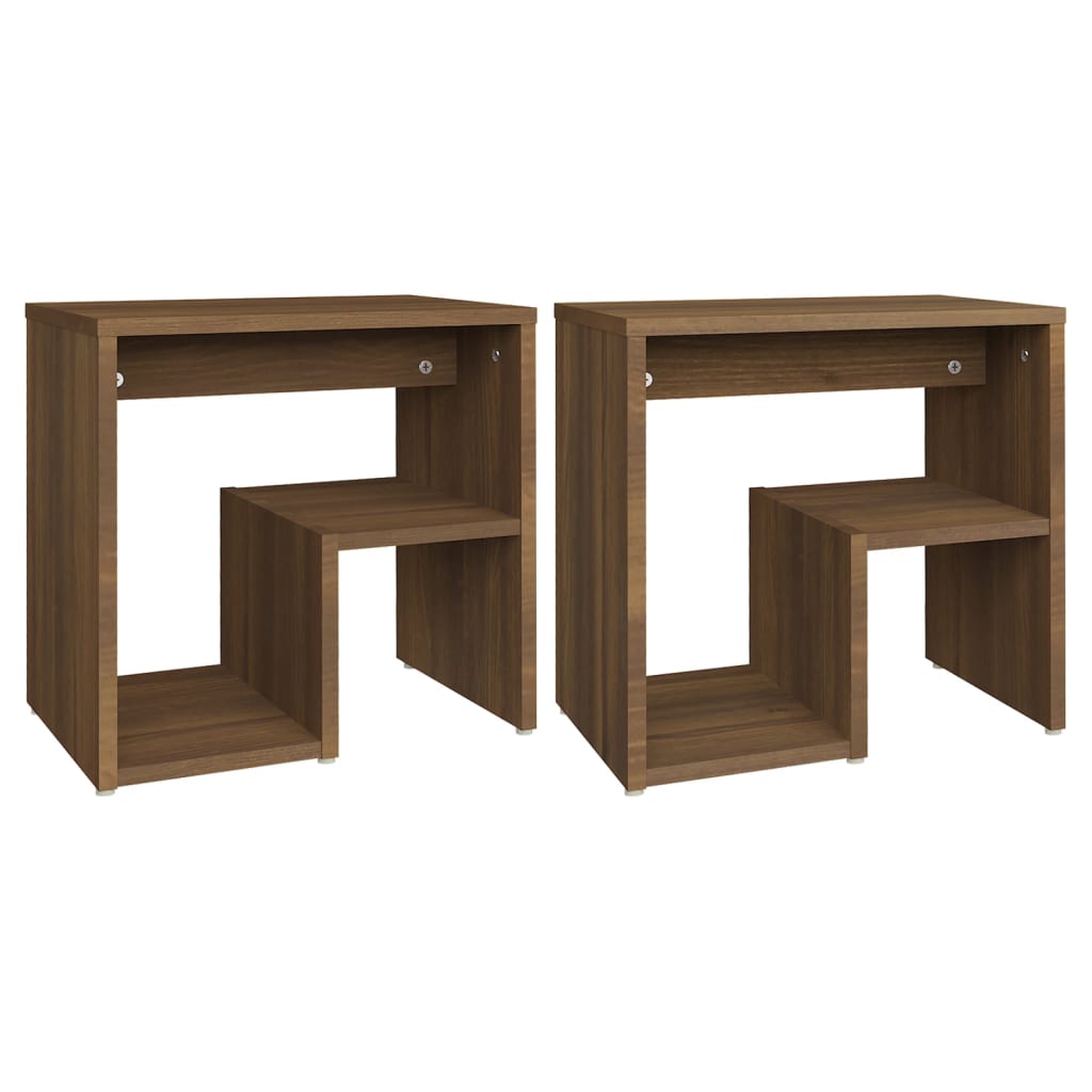 Tables de chevet 2 pcs Chêne marron 40x30x40 cm Bois ingénierie - XIOS