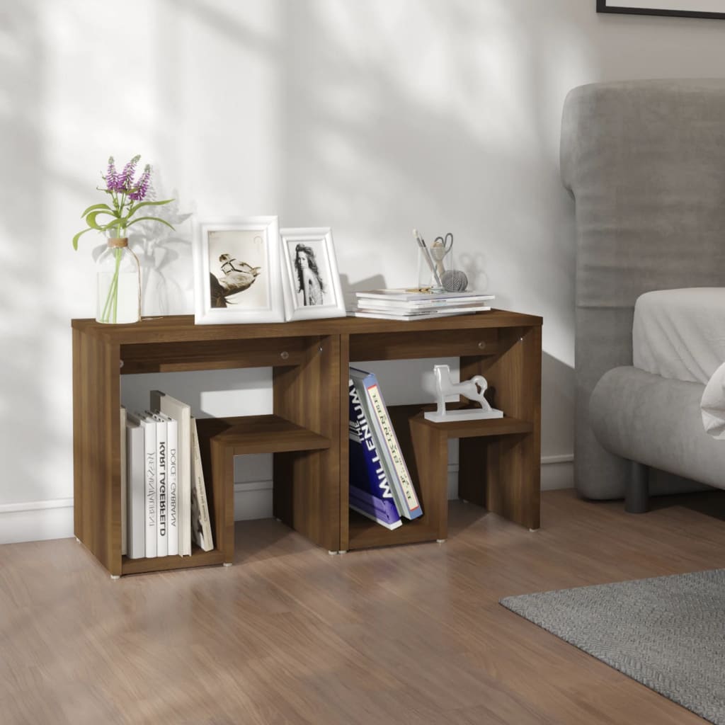 Tables de chevet 2 pcs Chêne marron 40x30x40 cm Bois ingénierie - XIOS