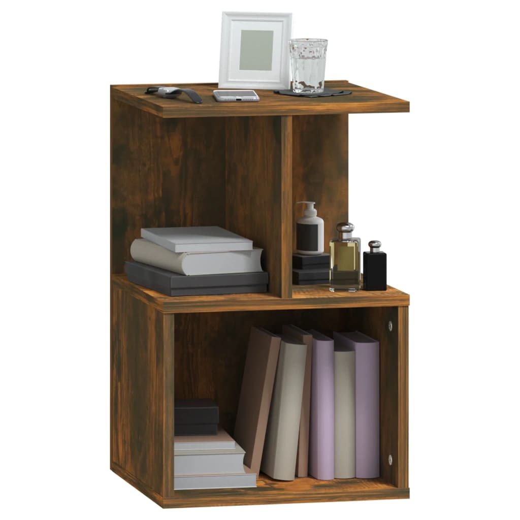 Tables de chevet 2 pcs Chêne fumé 35x35x55 cm Bois d'ingénierie - XIOS