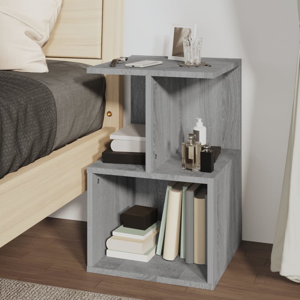 Table de chevet Sonoma gris 35x35x55 cm Bois d'ingénierie - XIOS