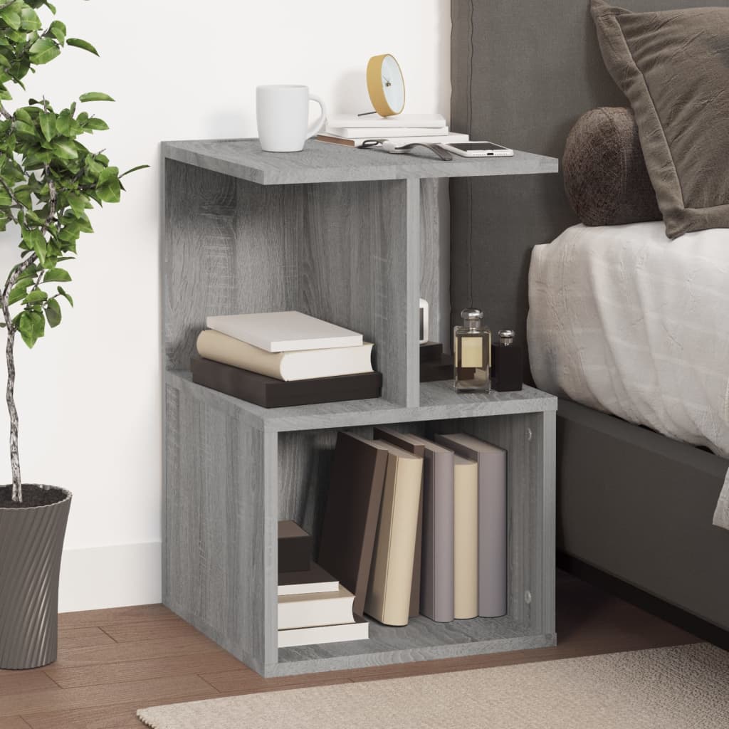 Table de chevet Sonoma gris 35x35x55 cm Bois d'ingénierie - XIOS