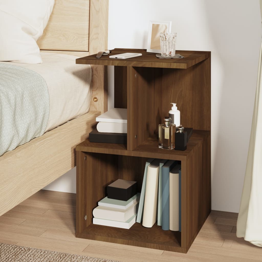 Table de chevet Chêne marron 35x35x55 cm Bois d'ingénierie - XIOS