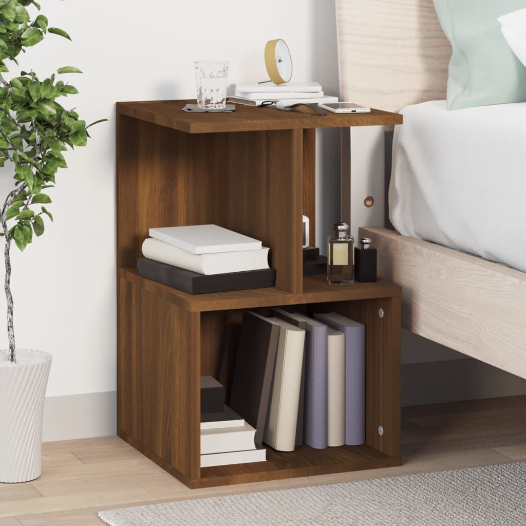 Tables de chevet 2pcs Chêne marron 35x35x55cm Bois d'ingénierie - XIOS