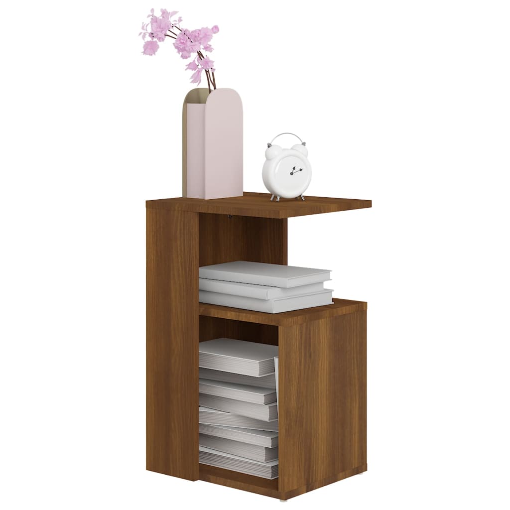 Table d'appoint Chêne marron 36x30x56 cm Bois d'ingénierie - XIOS