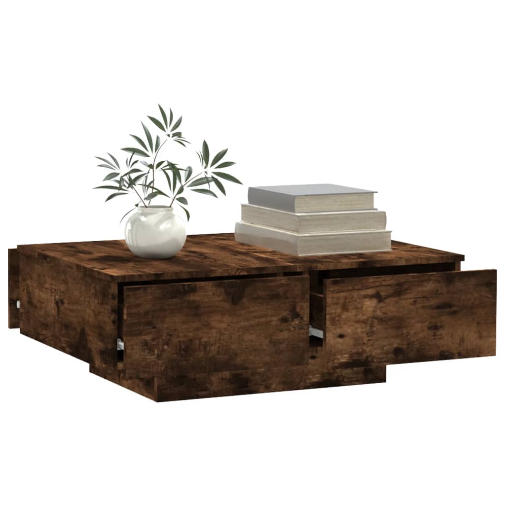 Table basse Chêne fumé 90x60x31 cm Bois d'ingénierie - XIOS