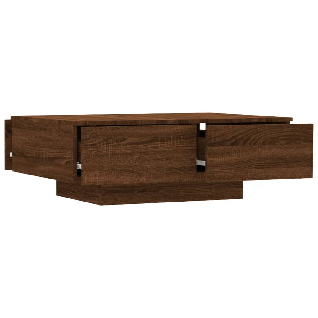 Table basse Chêne marron 90x60x31 cm Bois d'ingénierie - XIOS