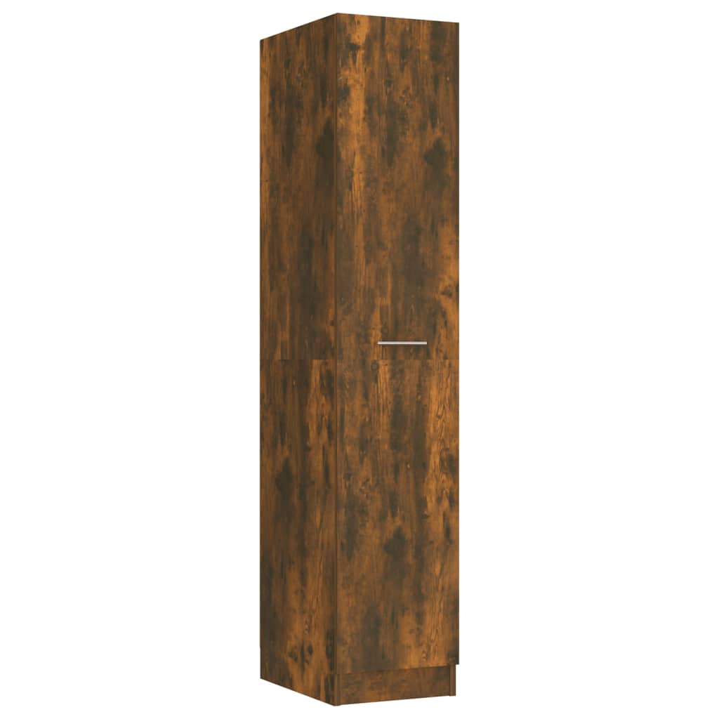 Armoire apothicaire Chêne fumé 30x42,5x150 cm Bois d'ingénierie