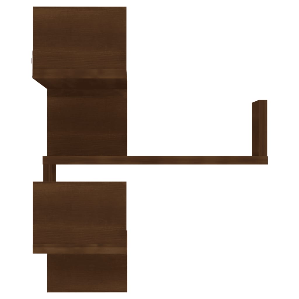Étagères d'angle murales 2 pcs Chêne marron 40x40x50 cm Bois - XIOS