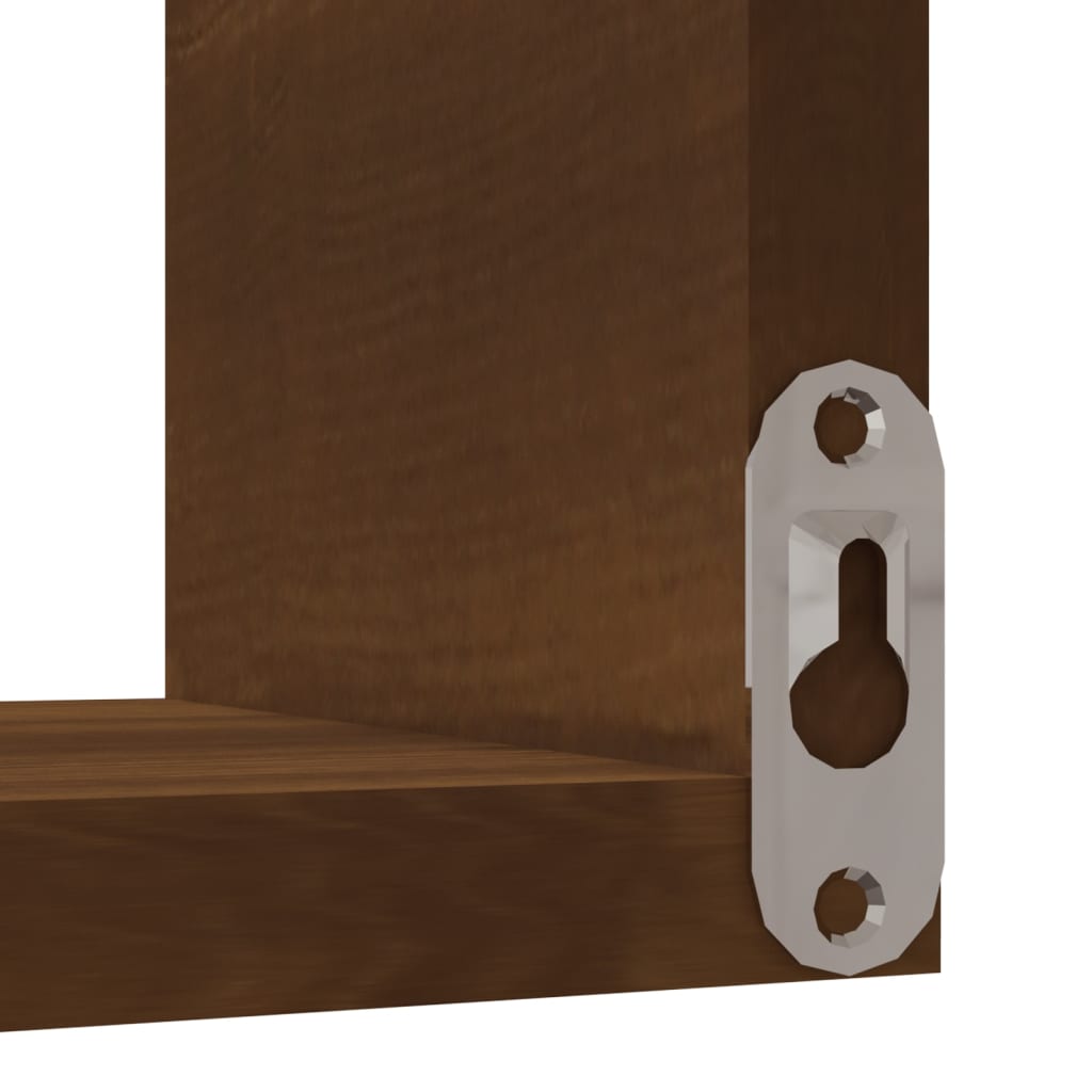 Étagères d'angle murales 2 pcs Chêne marron 40x40x50 cm Bois - XIOS