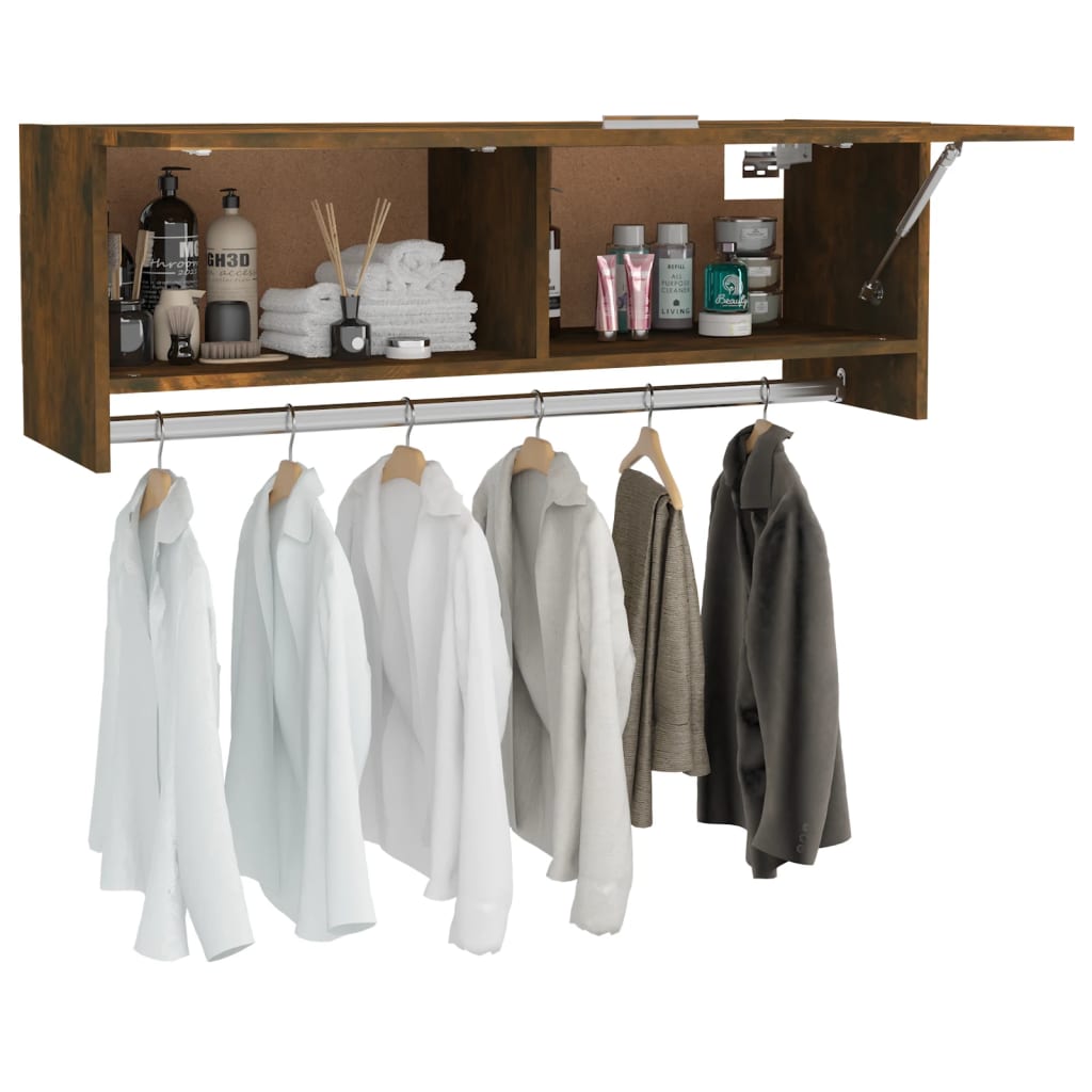 Garde-robe Chêne fumé 100x32,5x35 cm Bois d'ingénierie - XIOS