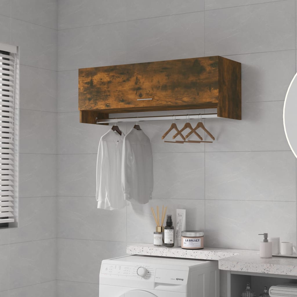 Garde-robe Chêne fumé 100x32,5x35 cm Bois d'ingénierie - XIOS