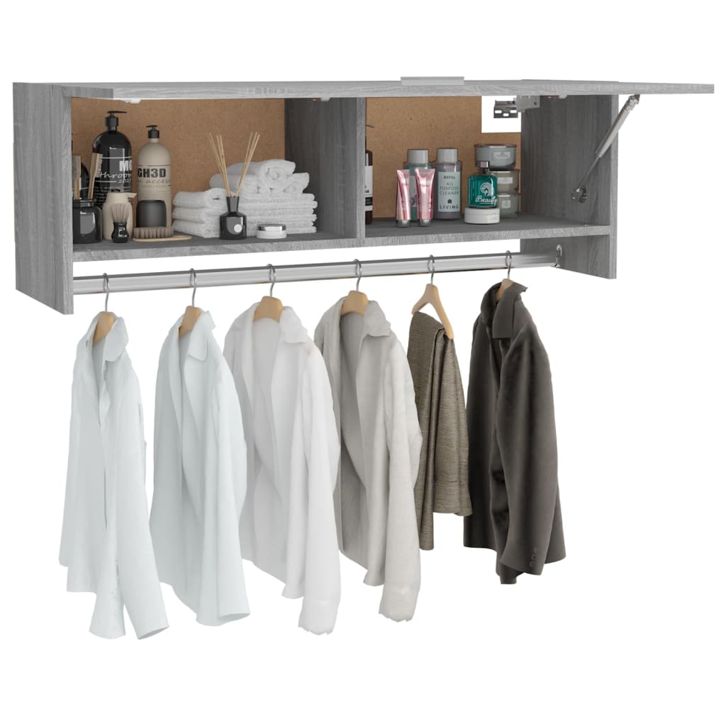 Garde-robe Sonoma gris 100x32,5x35 cm Bois d'ingénierie - XIOS
