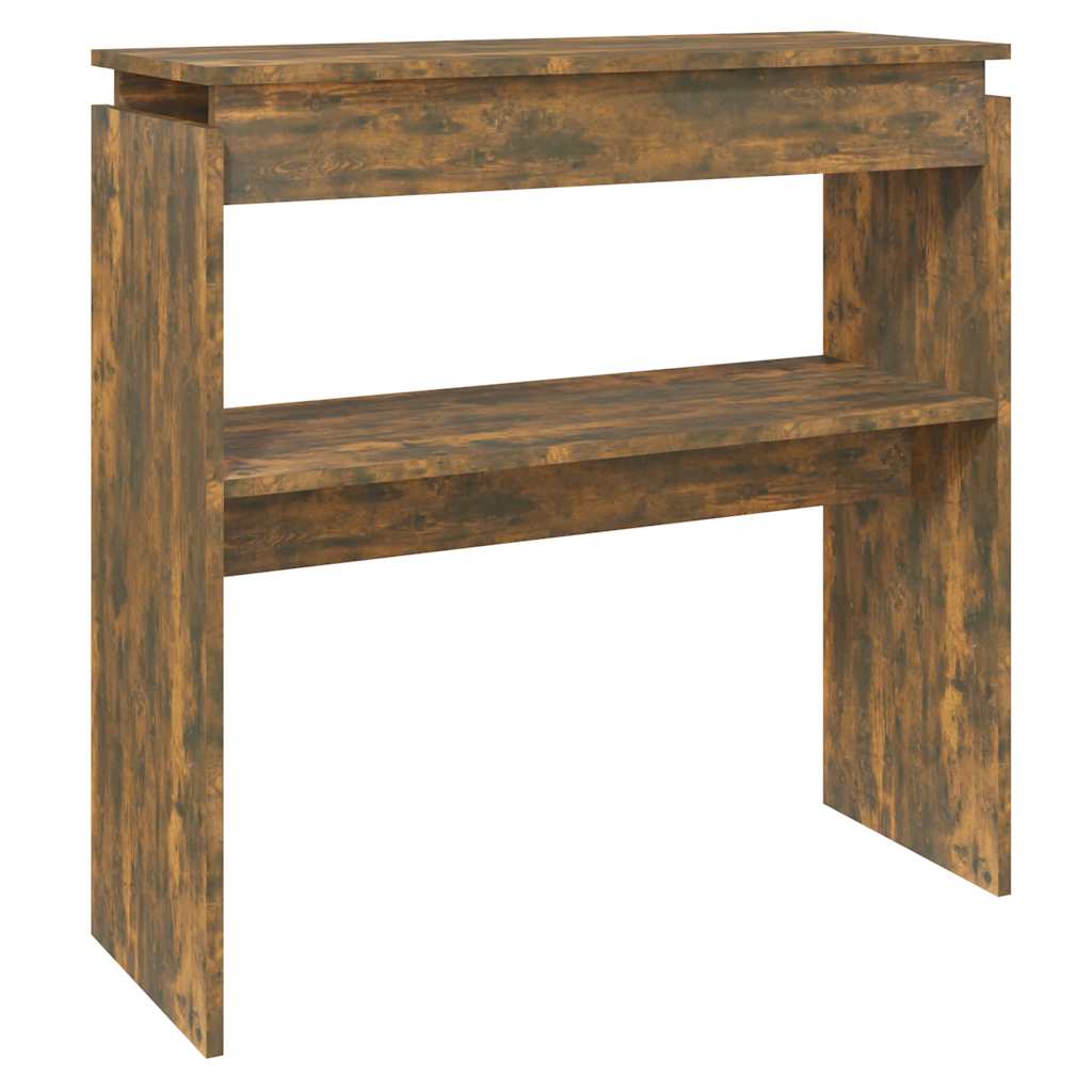 Table console Chêne fumé 80x30x80 cm Bois d'ingénierie - XIOS