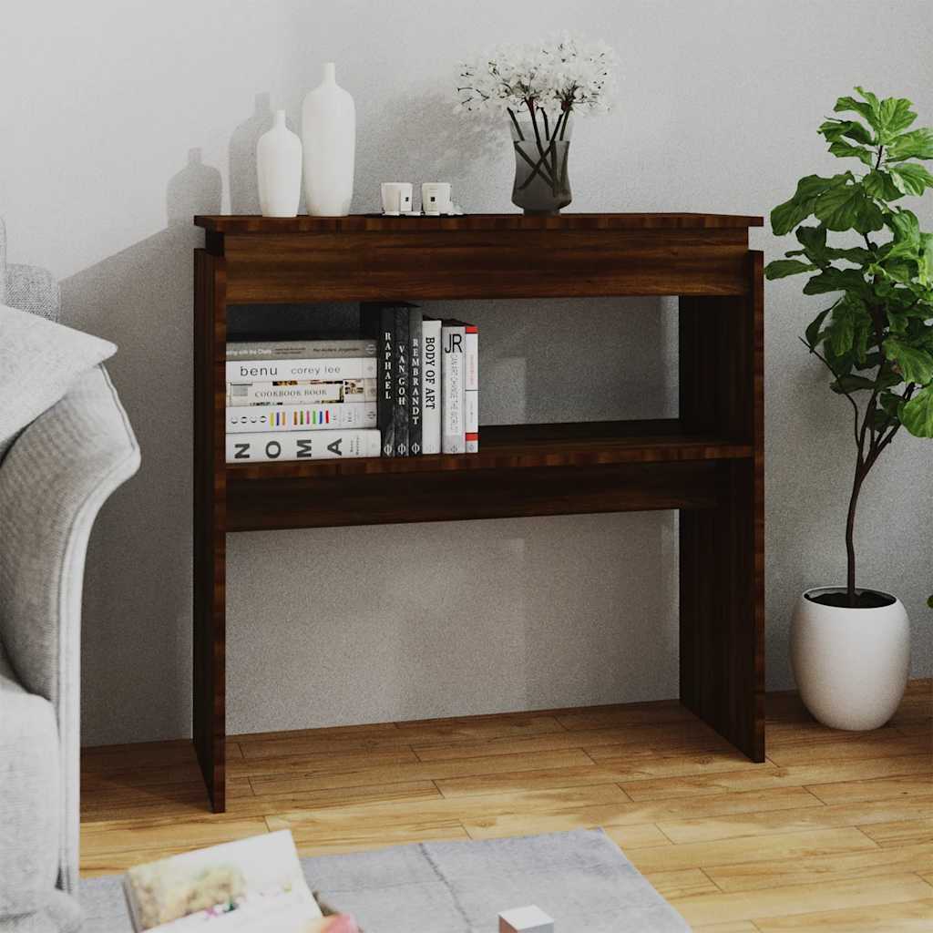 Table console Chêne marron 80x30x80 cm Bois d'ingénierie - XIOS